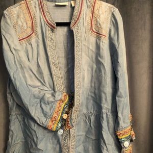 Chico’s denim, lightweight jacket
